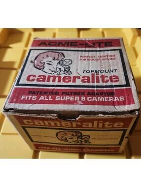 Vintage Topmount Cameralite 91 Acme Lite Movie Camera Light For Super 8 Cameras